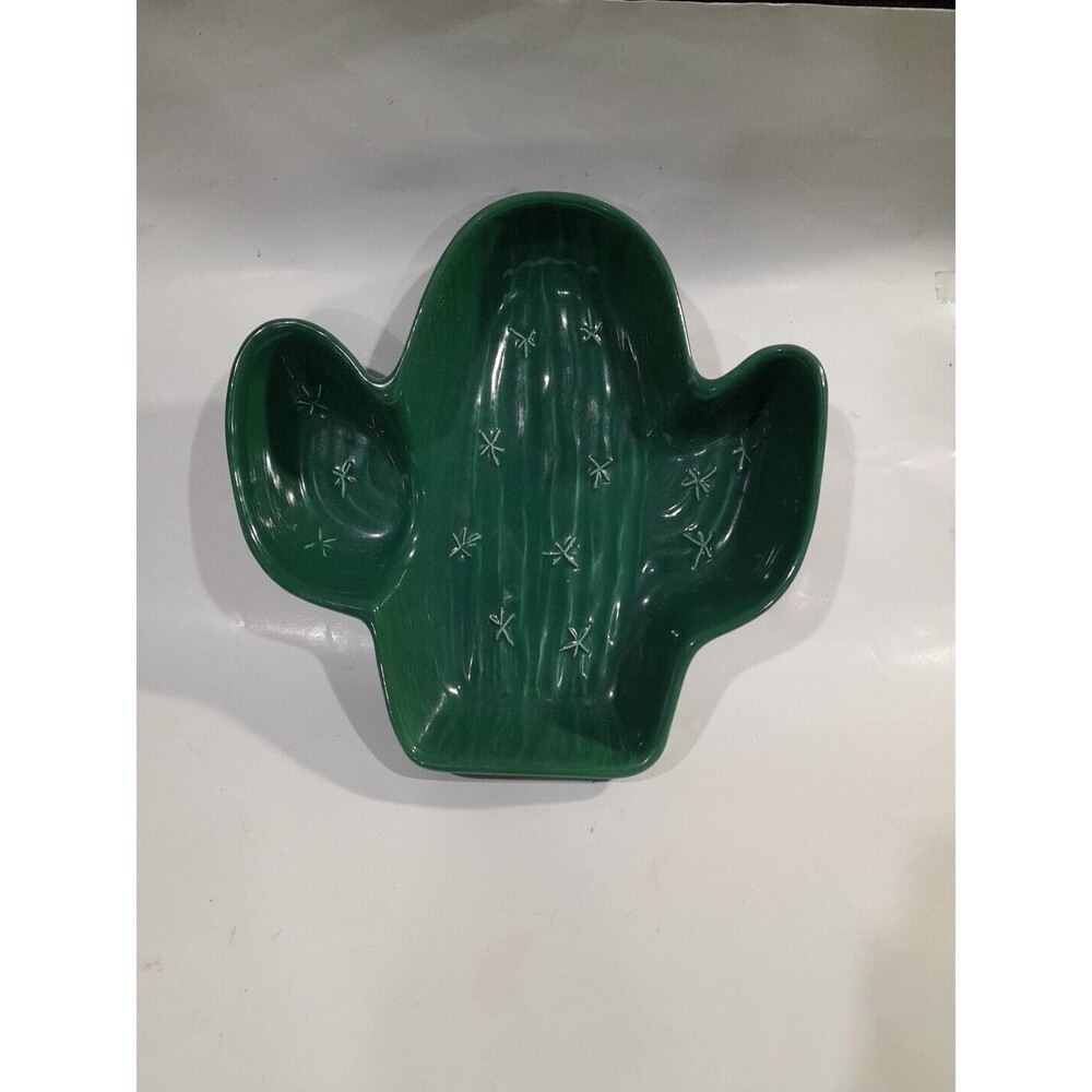 Treasure Craft Cactus Serving Dish Bowl USA VTG 1980s SUMMER ENTERTAINING WEST